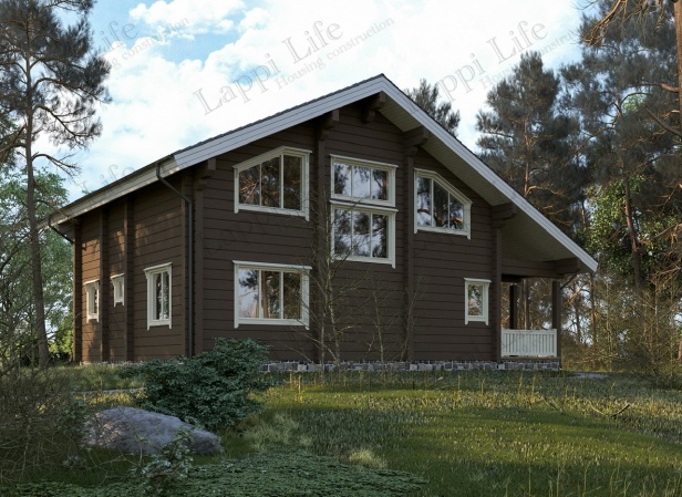 Фото проекта дома из финского клееного бруса Ливадия